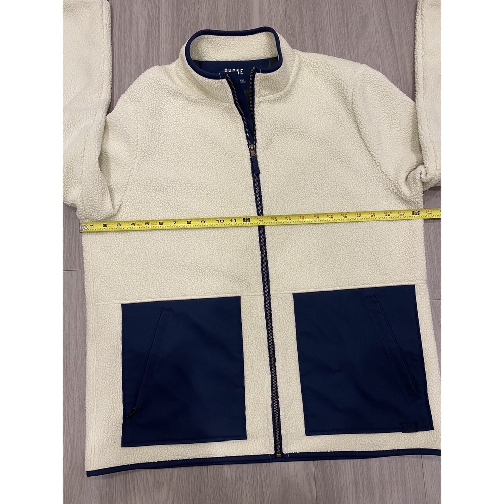 Rhone Men's Jacket Full Zip Fleece Sweater Pockets Size XL Created In USA White‎ - Picture 6 of 7